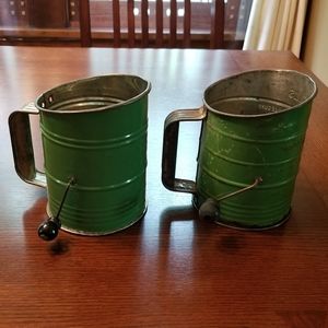 Bromwell's Vintage Green Flour Sifters 2